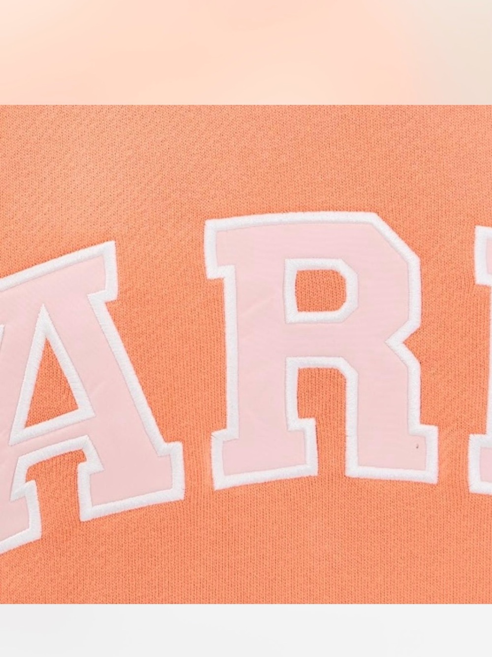 PARK Mock-Neck Crewneck Sweater in Peach Orange - Picture 4 of 5